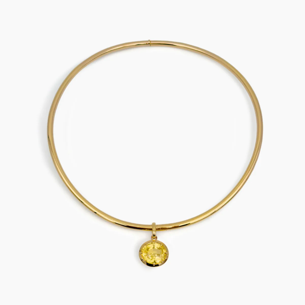Drop of Sun gold and sapphire choker by Studio ALOI
